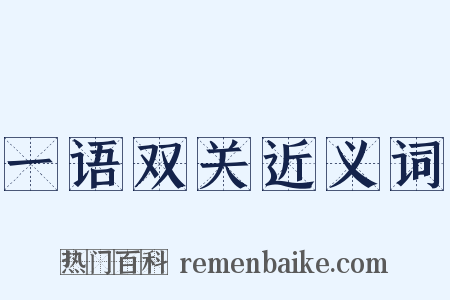 一语双关近义词是什么意思的图片